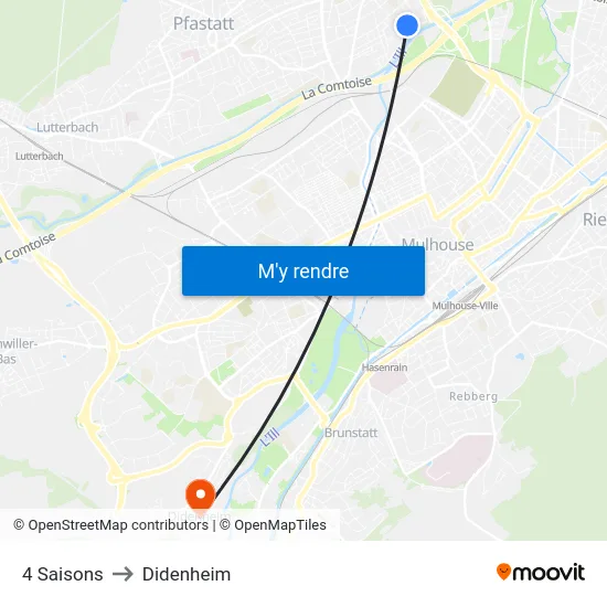 4 Saisons to Didenheim map