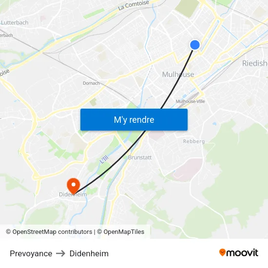 Prevoyance to Didenheim map