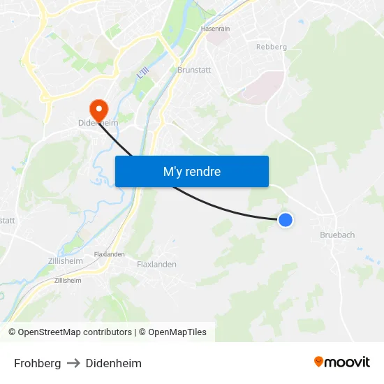 Frohberg to Didenheim map