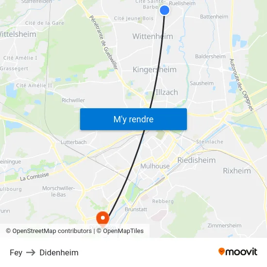 Fey to Didenheim map