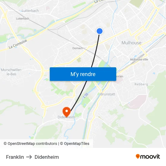 Franklin to Didenheim map