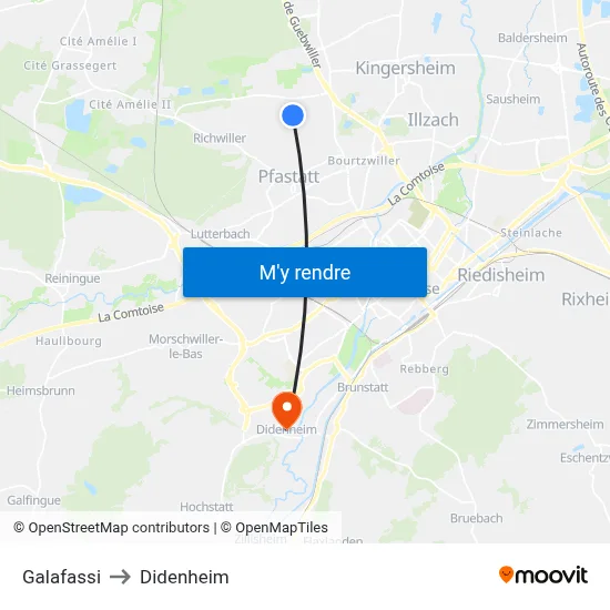 Galafassi to Didenheim map