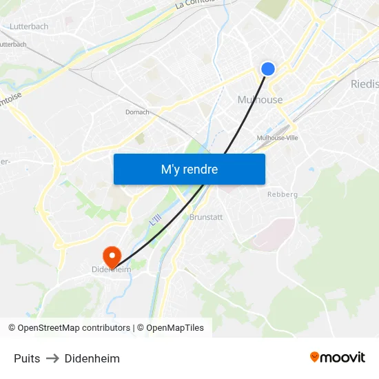 Puits to Didenheim map