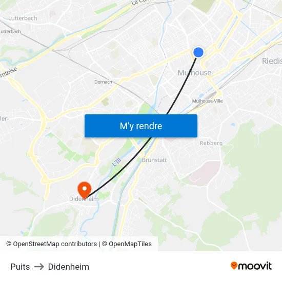 Puits to Didenheim map