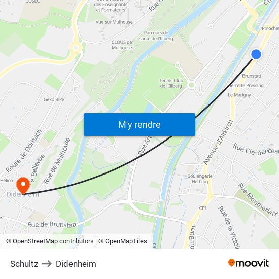 Schultz to Didenheim map