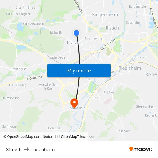 Strueth to Didenheim map
