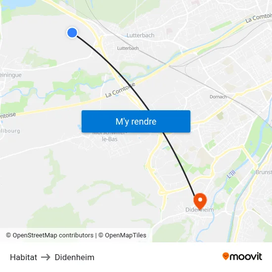 Habitat to Didenheim map