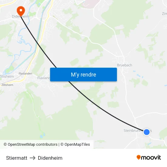 Stiermatt to Didenheim map