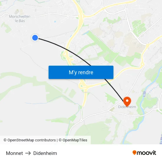 Monnet to Didenheim map