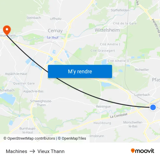 Machines to Vieux Thann map