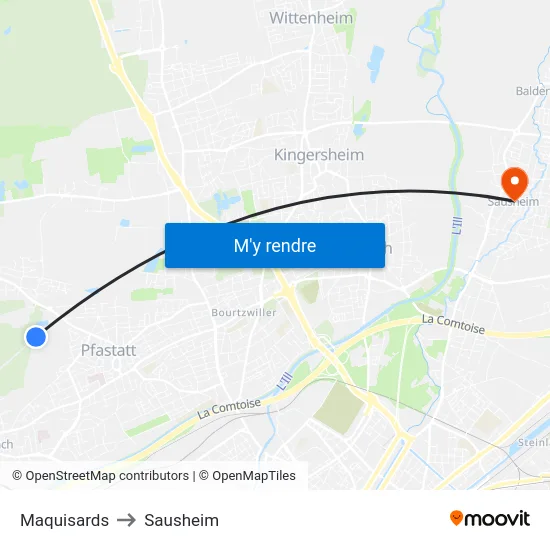 Maquisards to Sausheim map