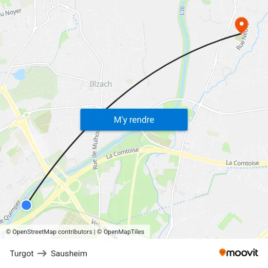 Turgot to Sausheim map