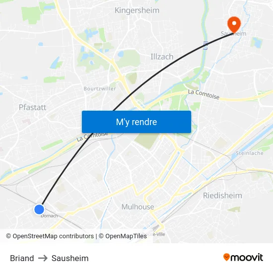 Briand to Sausheim map