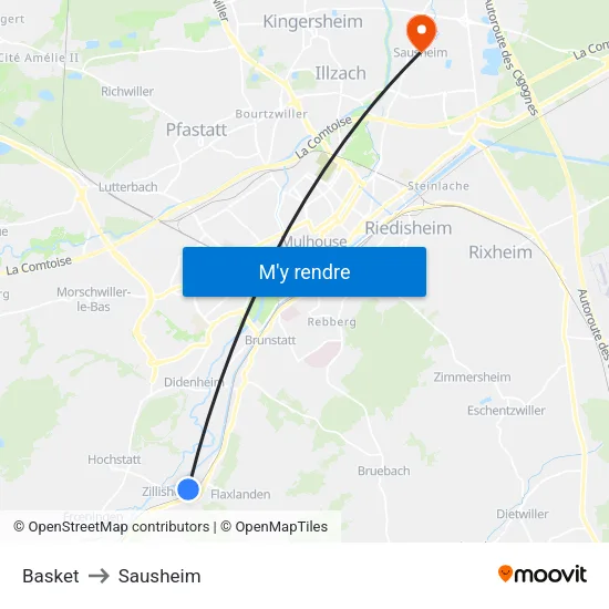Basket to Sausheim map