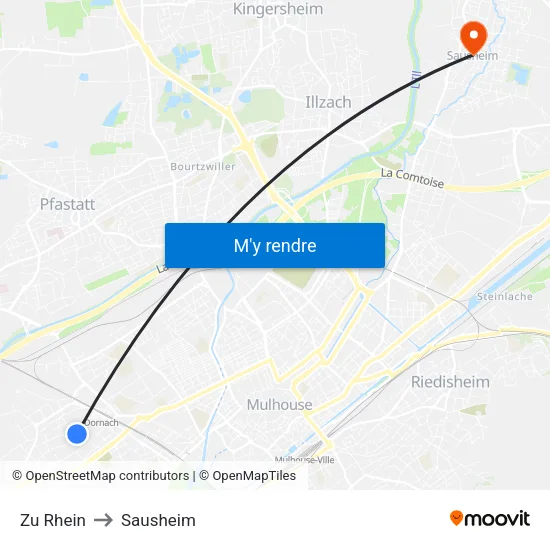 Zu Rhein to Sausheim map