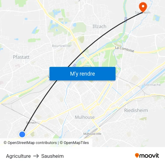 Agriculture to Sausheim map