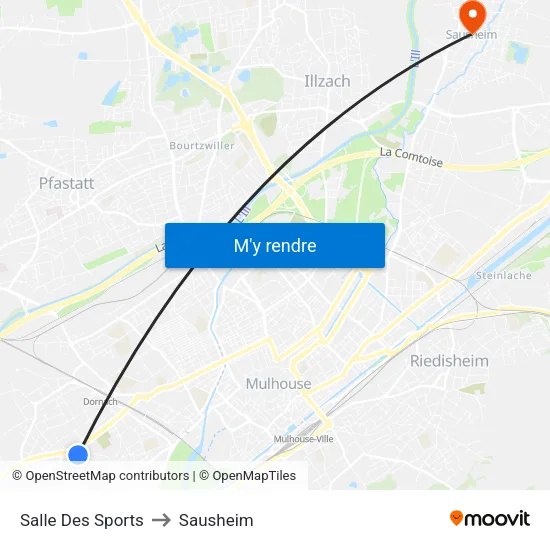 Salle Des Sports to Sausheim map