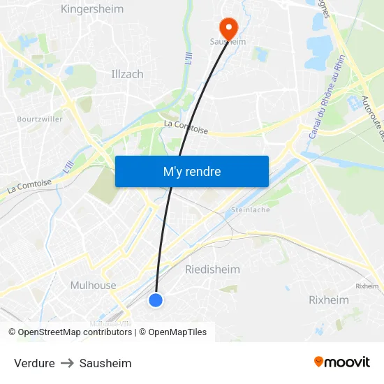 Verdure to Sausheim map