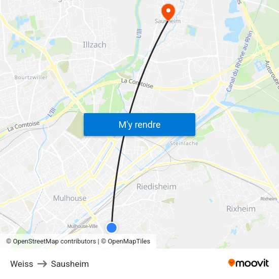 Weiss to Sausheim map