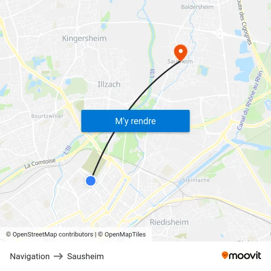 Navigation to Sausheim map