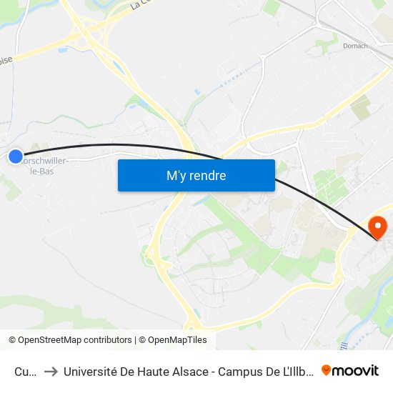 Cure to Université De Haute Alsace - Campus De L'Illberg map