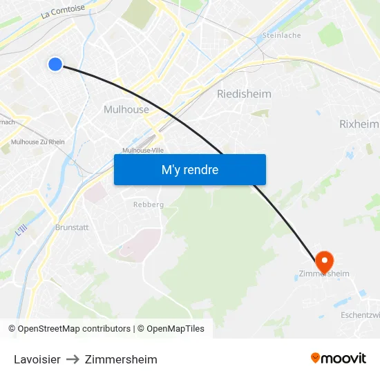 Lavoisier to Zimmersheim map