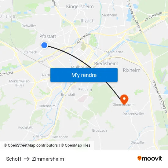 Schoff to Zimmersheim map