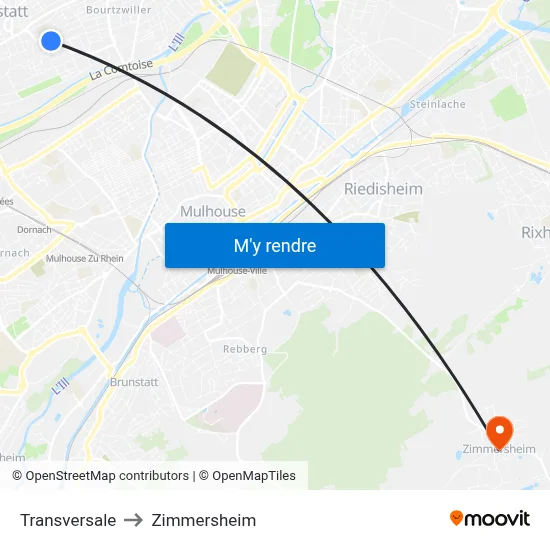 Transversale to Zimmersheim map
