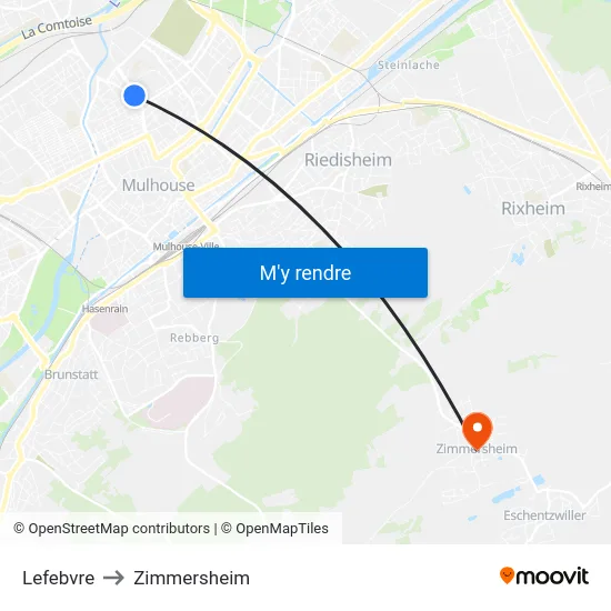 Lefebvre to Zimmersheim map