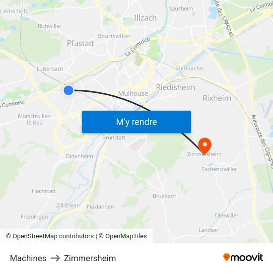 Machines to Zimmersheim map