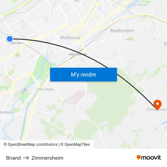 Briand to Zimmersheim map
