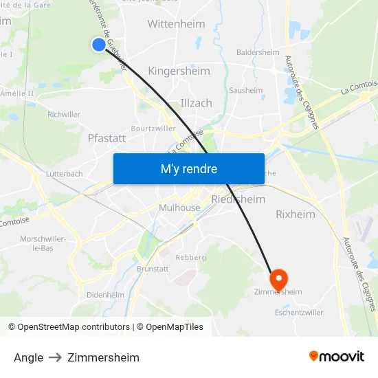 Angle to Zimmersheim map