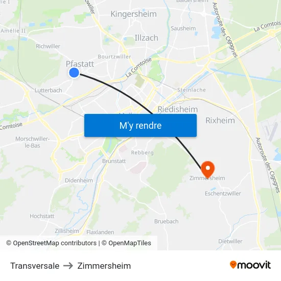 Transversale to Zimmersheim map
