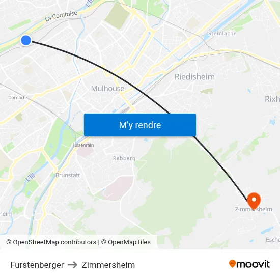 Furstenberger to Zimmersheim map