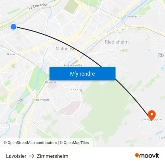 Lavoisier to Zimmersheim map