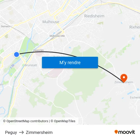 Peguy to Zimmersheim map