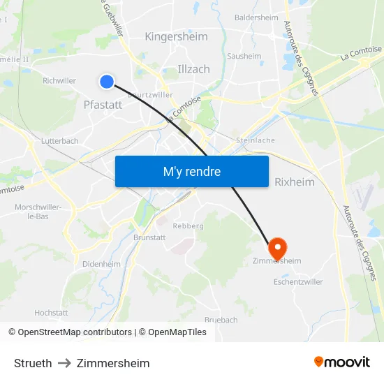 Strueth to Zimmersheim map
