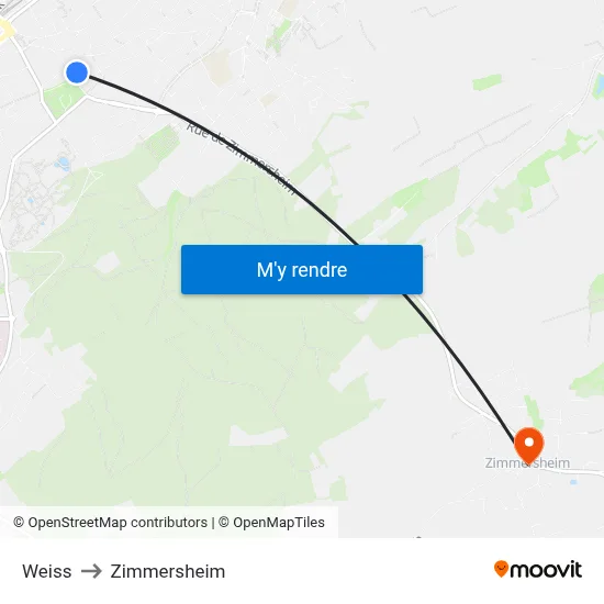 Weiss to Zimmersheim map