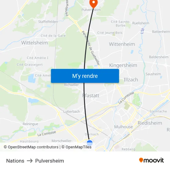 Nations to Pulversheim map