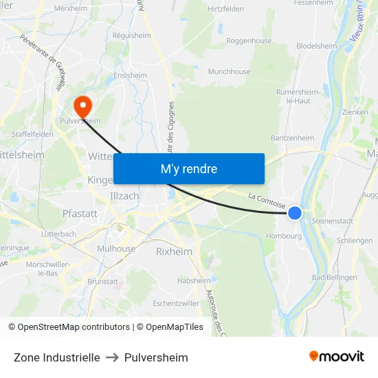 Zone Industrielle to Pulversheim map