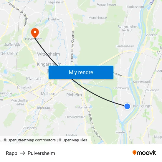 Rapp to Pulversheim map