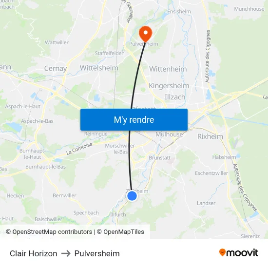Clair Horizon to Pulversheim map