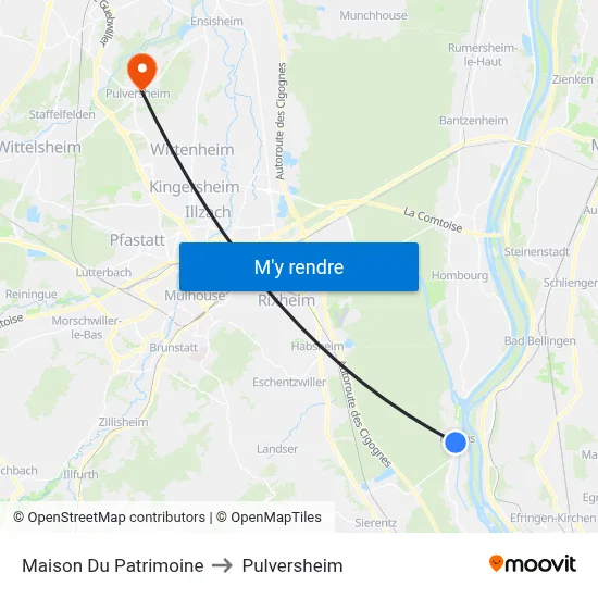 Maison Du Patrimoine to Pulversheim map