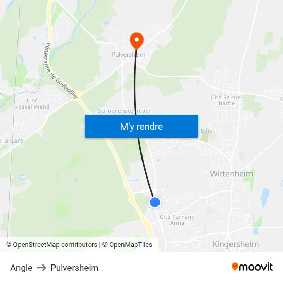 Angle to Pulversheim map