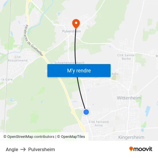 Angle to Pulversheim map