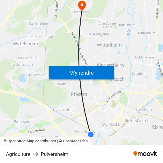 Agriculture to Pulversheim map