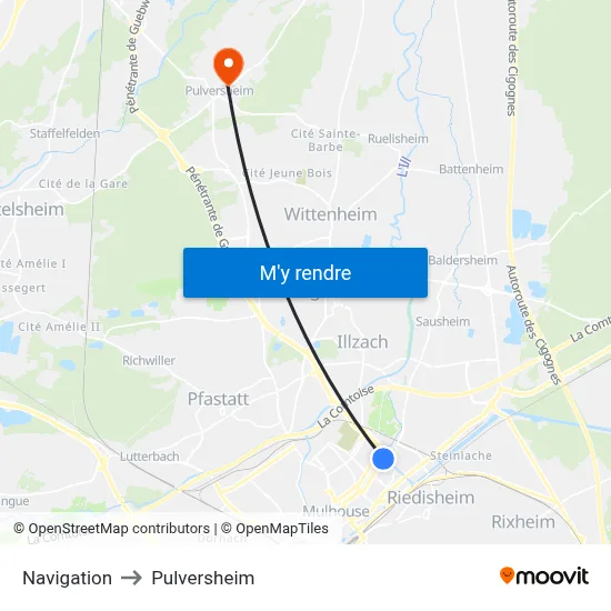 Navigation to Pulversheim map