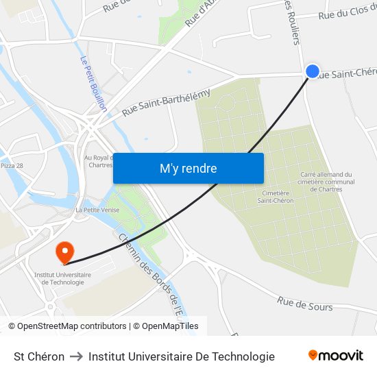 St Chéron to Institut Universitaire De Technologie map