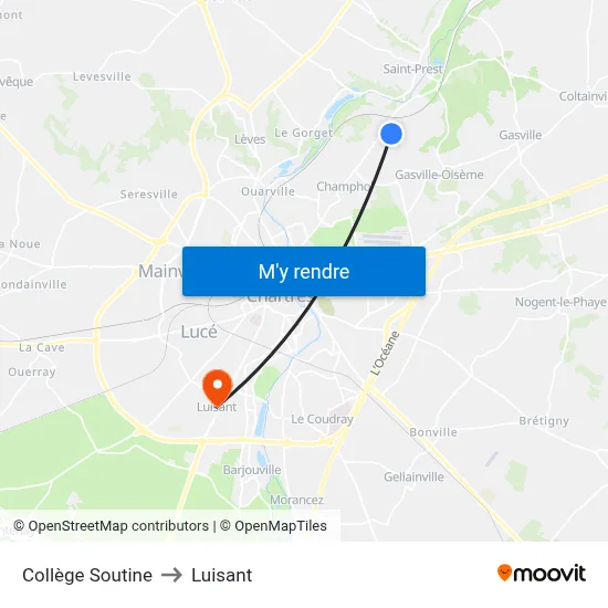 Collège Soutine to Luisant map