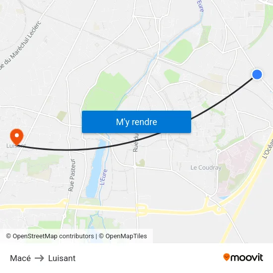 Macé to Luisant map